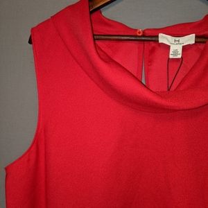 Halston brand new with tags red sleeveless blouse